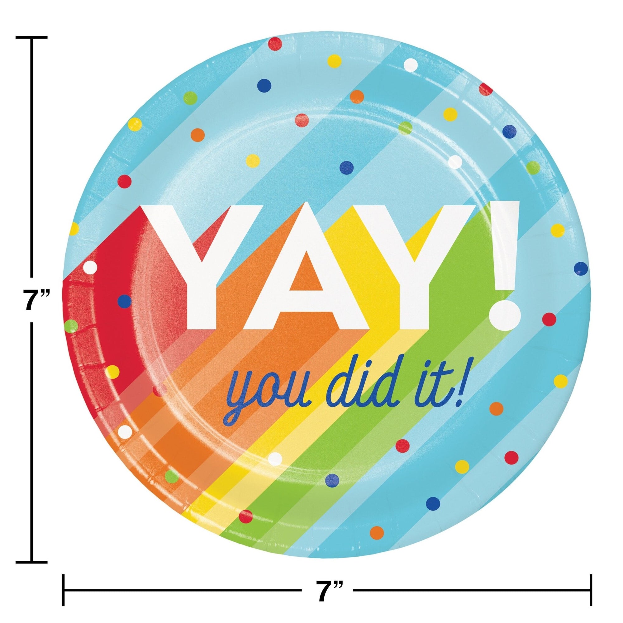 YAY! You did it! Rainbow Graduation Supplies - Stesha Party