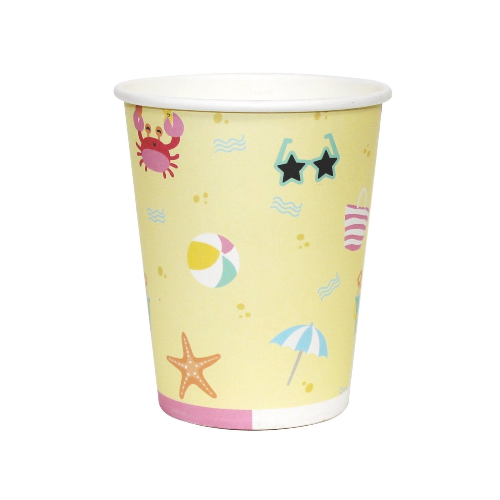 Yellow Beach Party Cups - Stesha Party