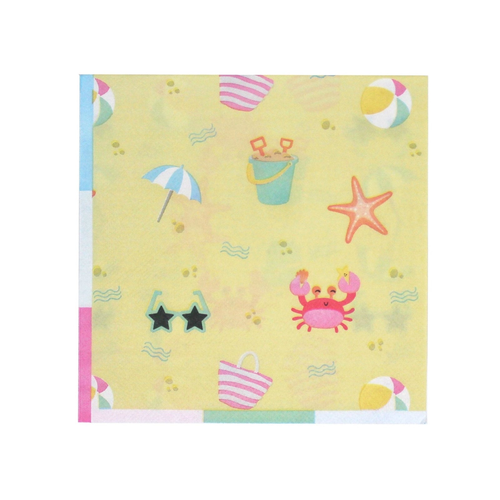 Yellow Beach Party Napkins - Stesha Party