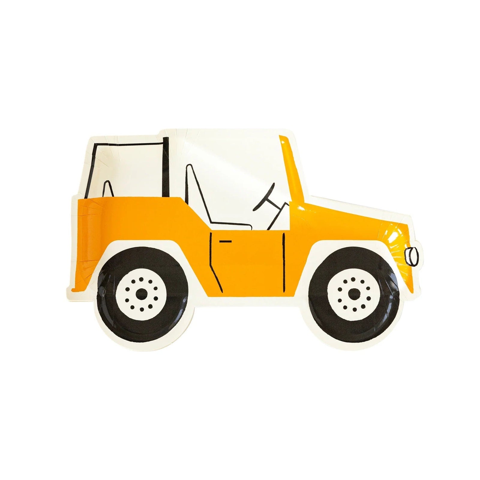 Yellow Safari Jeep Plates 8ct - Stesha Party