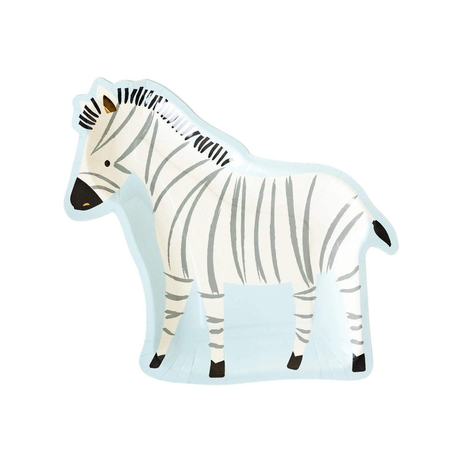 Zebra Shaped Paper Plates 8ct - Stesha Party