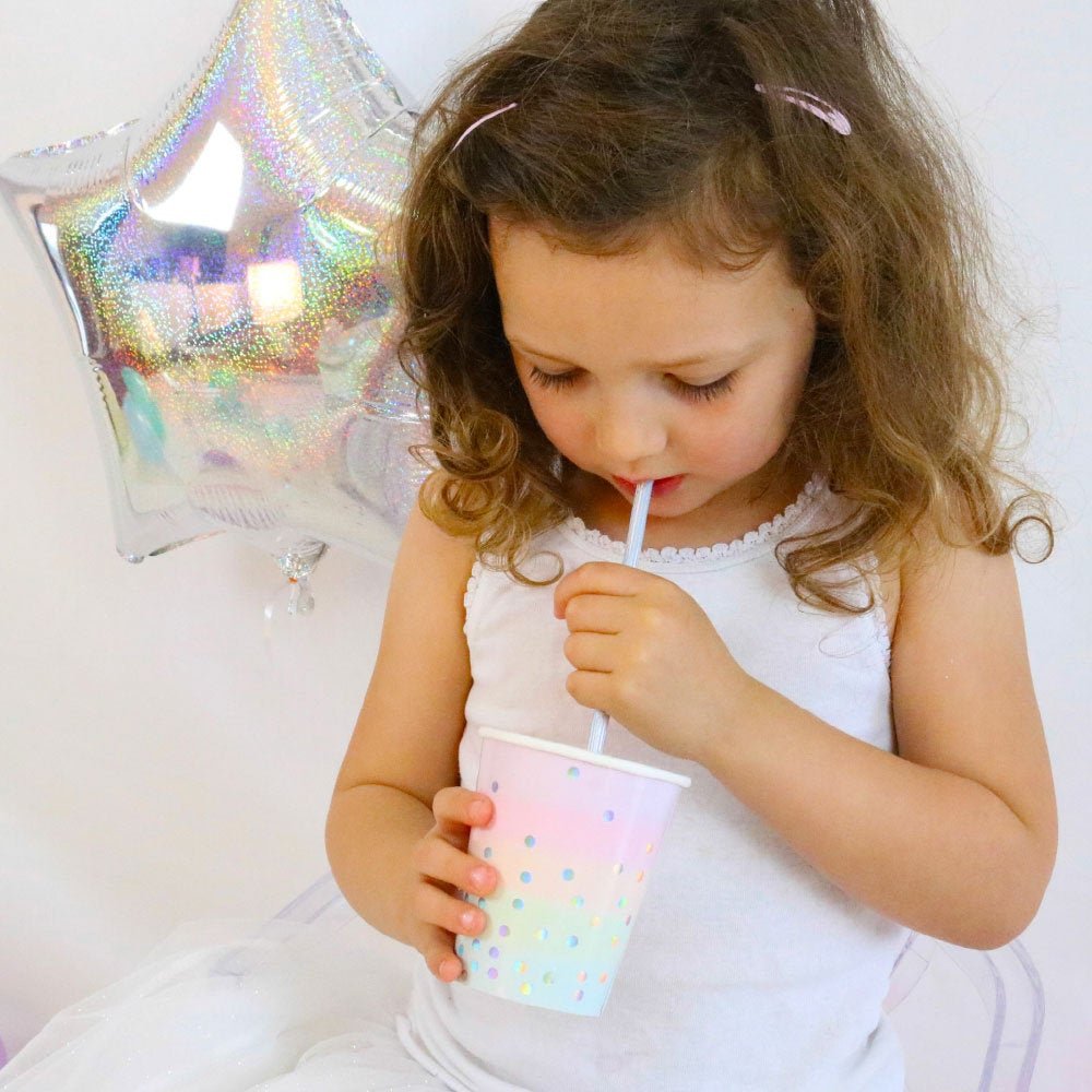 10 Iridescent Pastel Rainbow Party Cups - Stesha Party - 1st birthday girl,  birthday, birthday girl