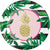 10" Tropical Gold Foil Pineapple Plates - Stesha Party