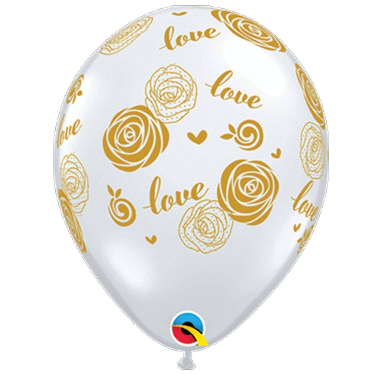 11 inch &quot;Love&quot; &amp; Roses Wedding Balloons - Stesha Party