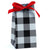 12 Black & White Buffalo Plaid Treat Bags - Stesha Party