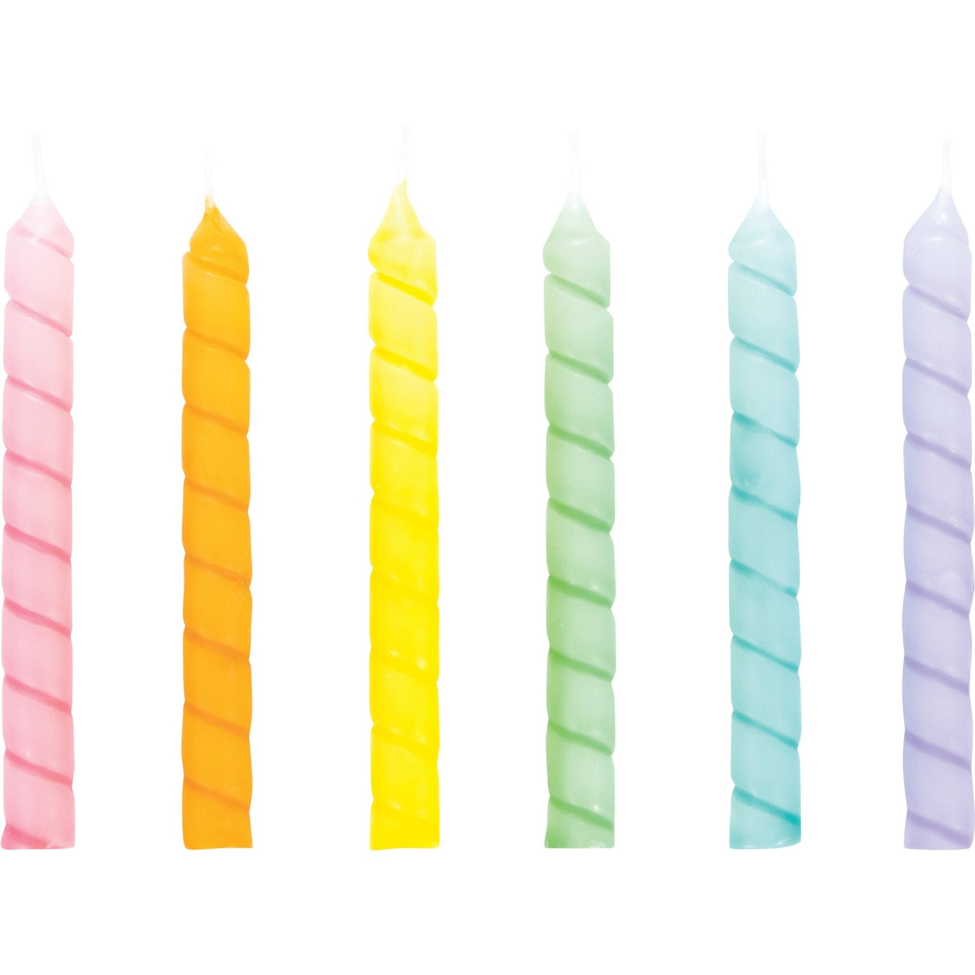 12 Pastel Party Candles - Stesha Party