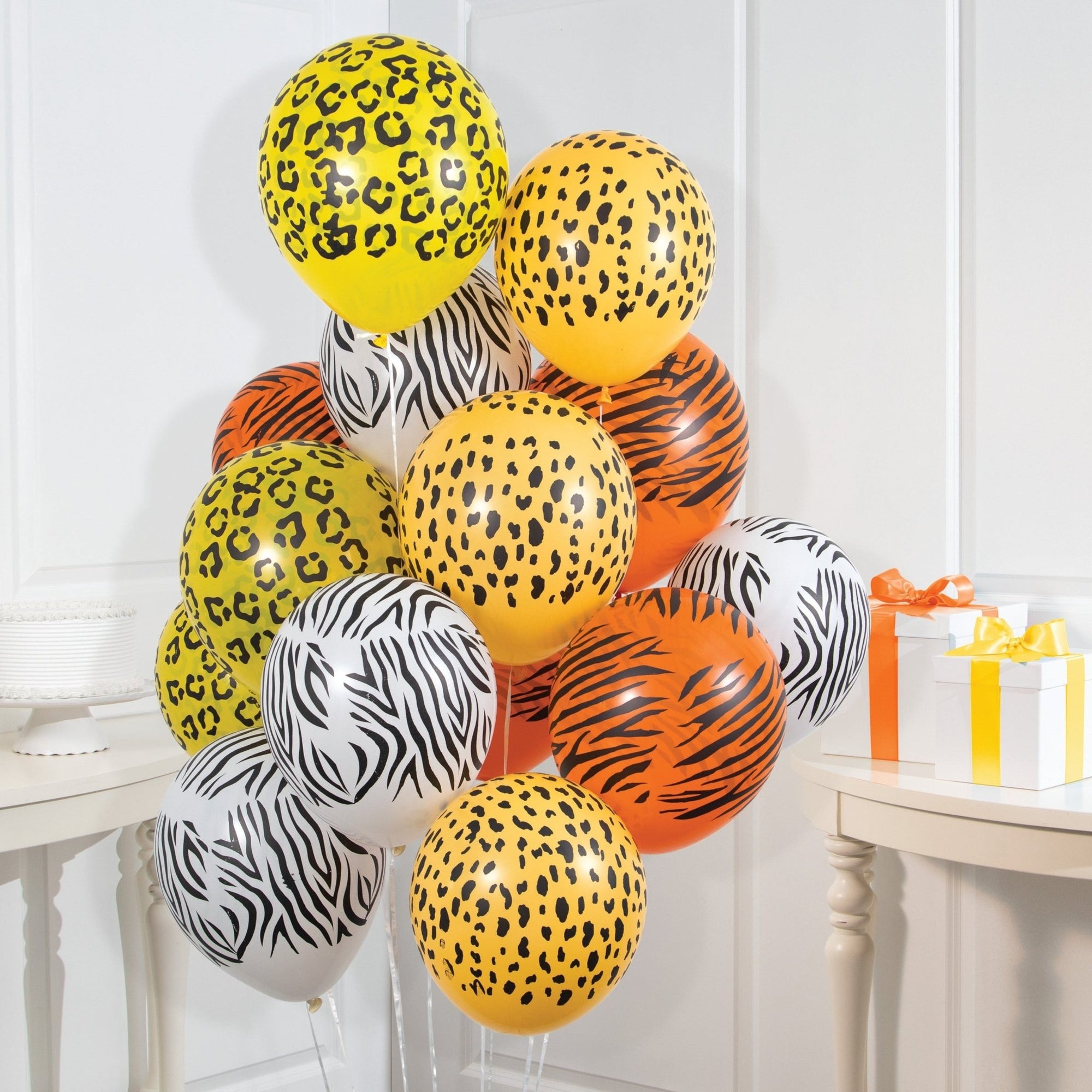 15 Safari Animal Print Balloons - Stesha Party