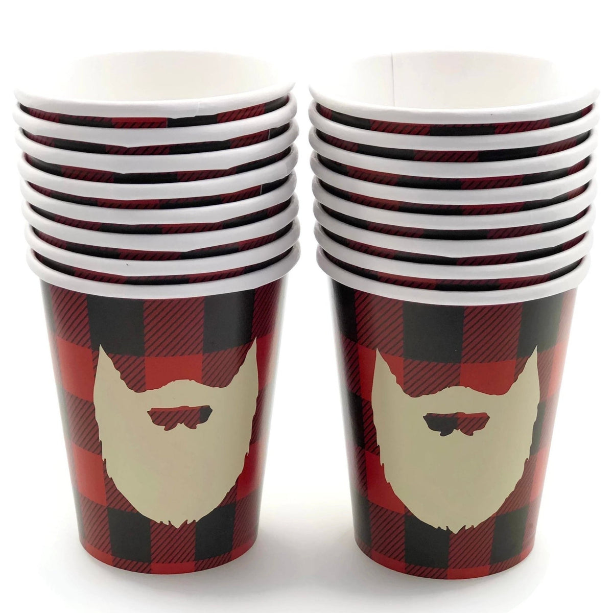 16 Lumberjack Beard Cups - Stesha Party