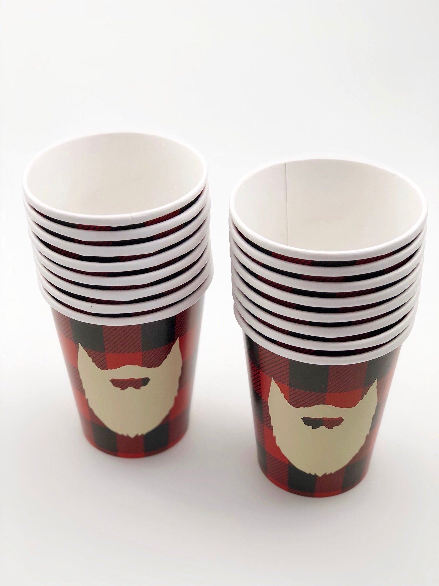 16 Lumberjack Beard Cups - Stesha Party