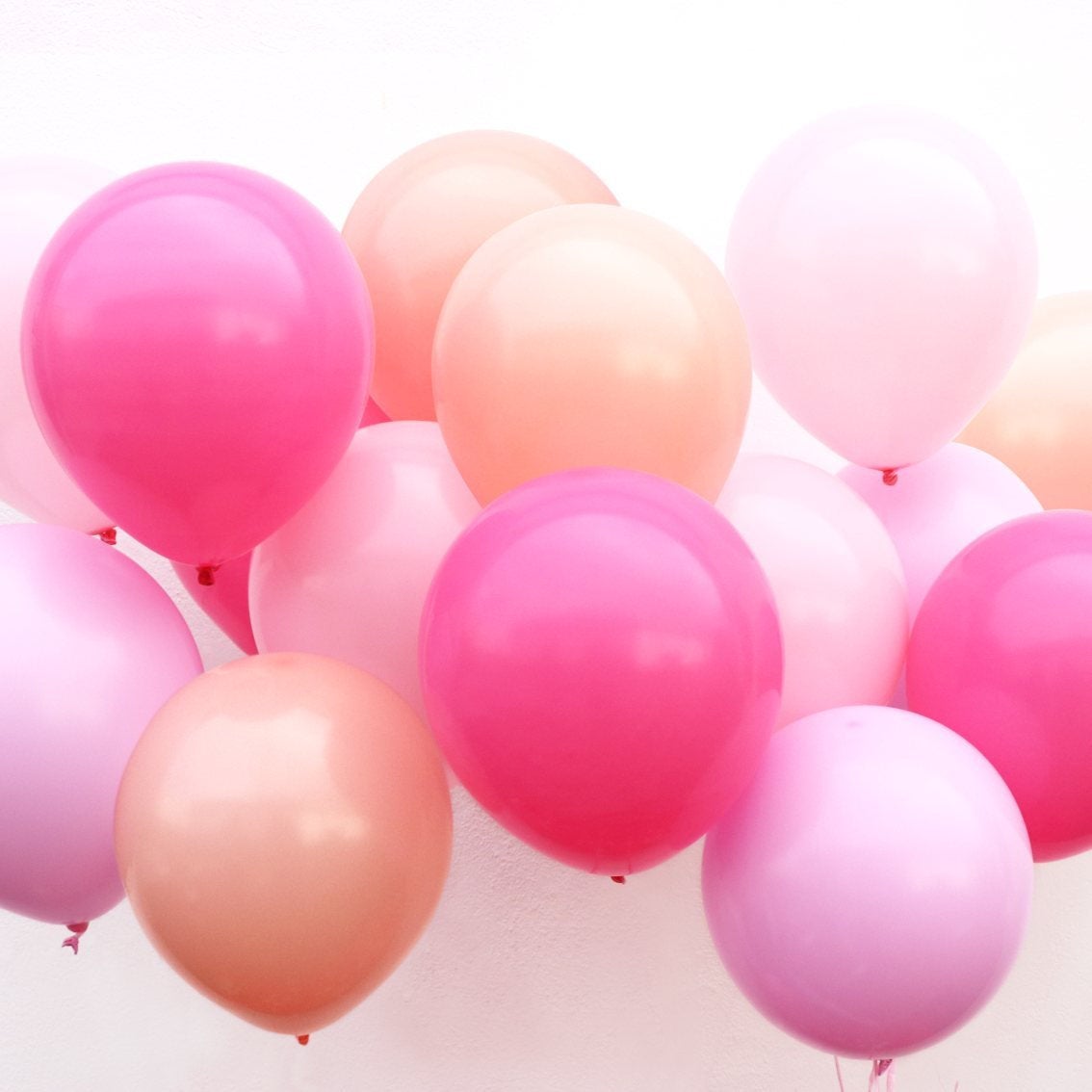 16 Pink &amp; Peach Balloons - Stesha Party