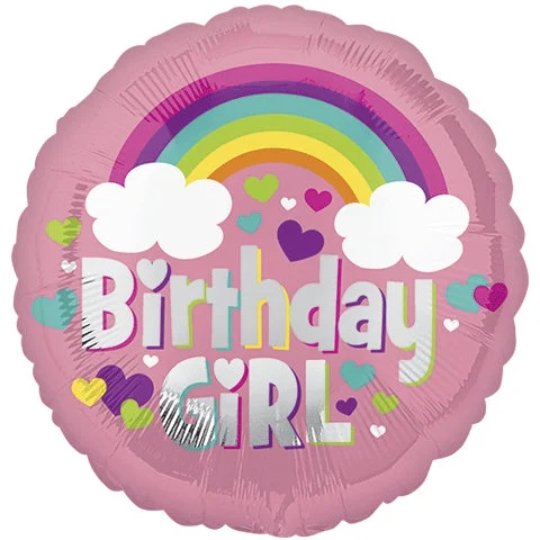 17&quot; Rainbow &quot;Birthday Girl&quot; Balloon - Stesha Party