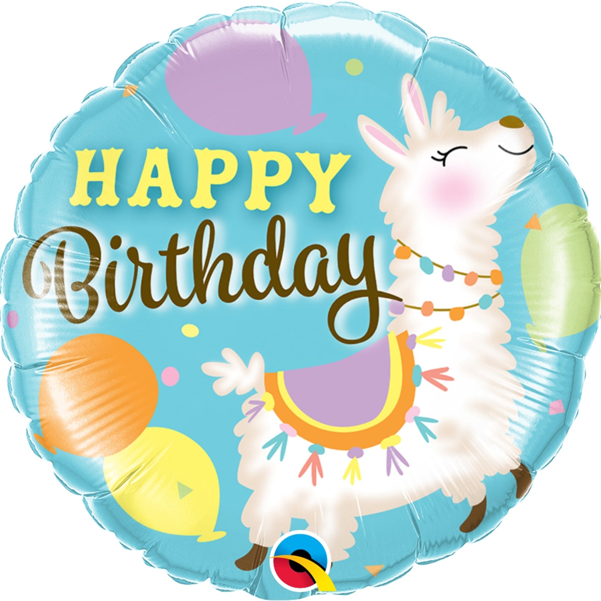 18" "Happy Birthday" Llama Birthday Balloon - Stesha Party