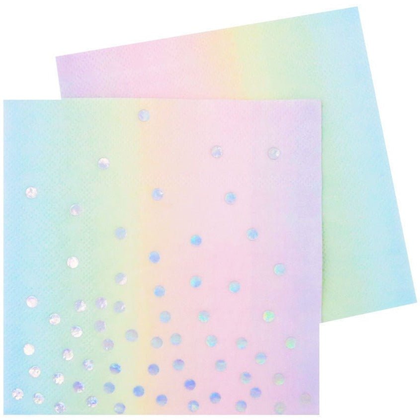 20 Iridescent Napkins - Stesha Party