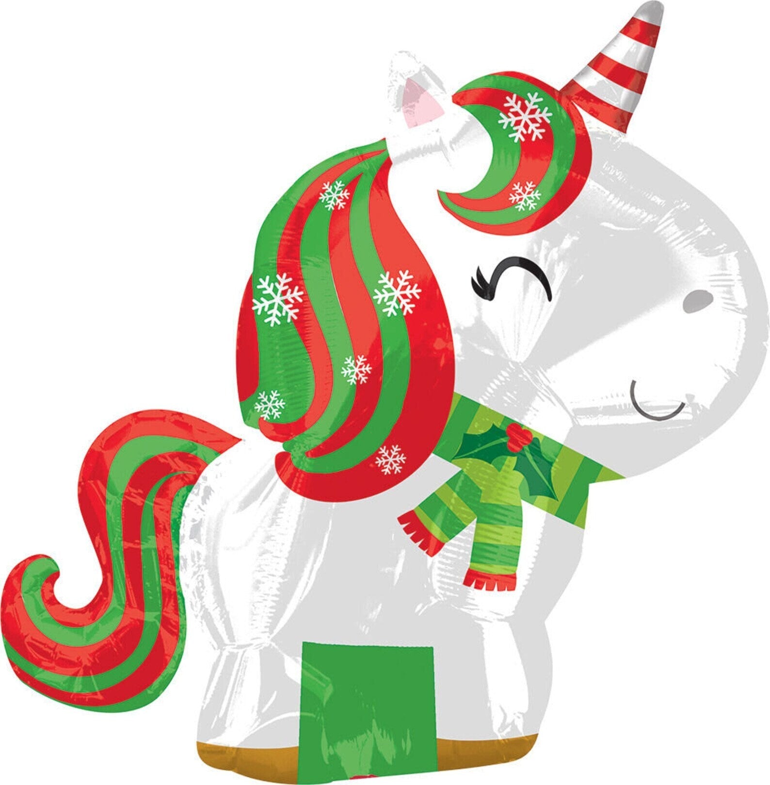 21" Christmas Unicorn Balloon - Stesha Party