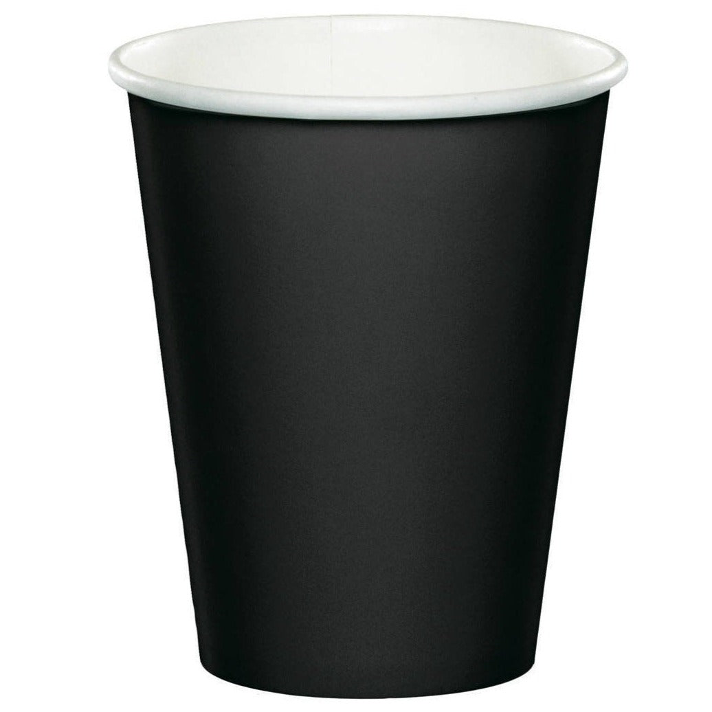 24 Black 9oz Cups - Stesha Party