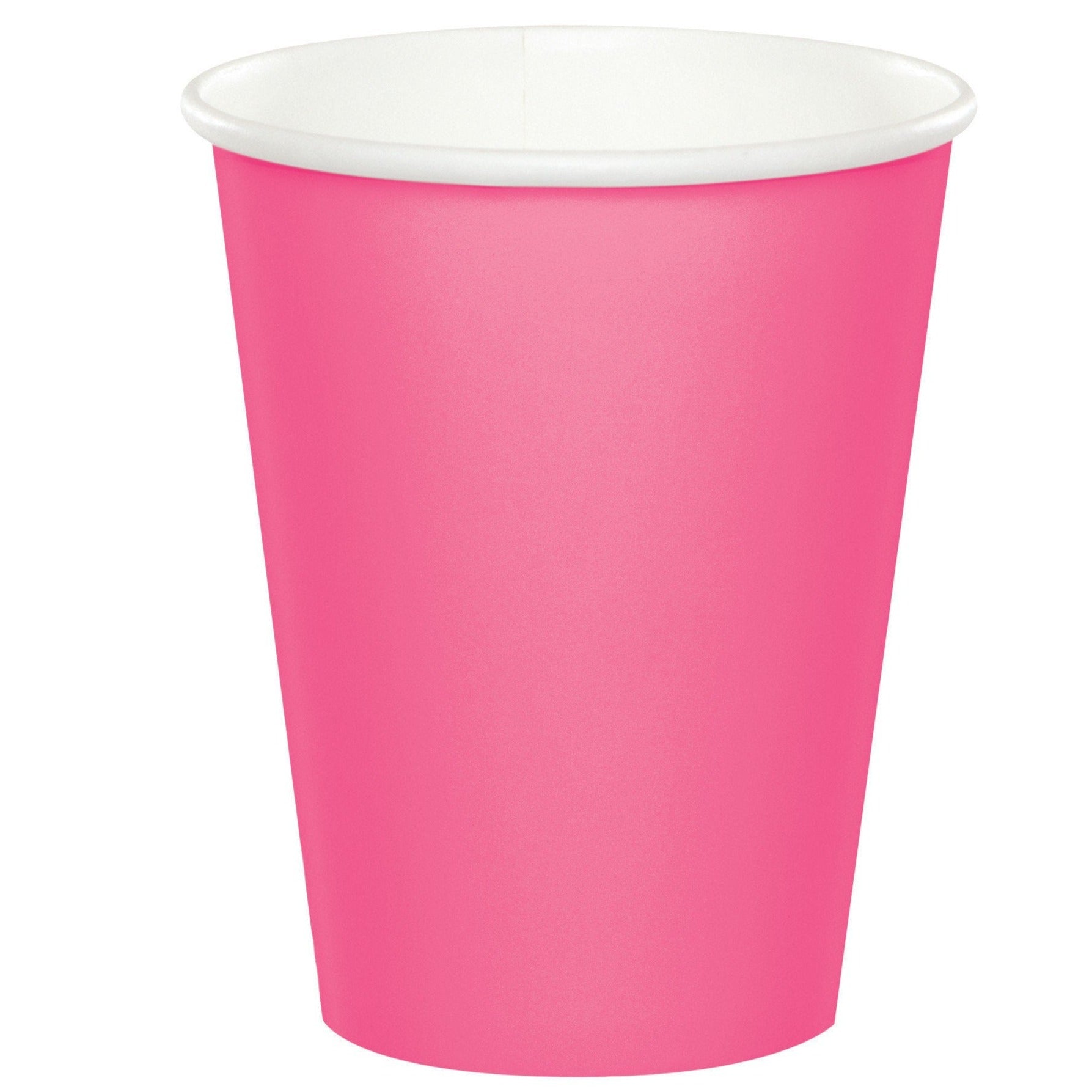 24 Candy Pink 9oz Cups - Stesha Party