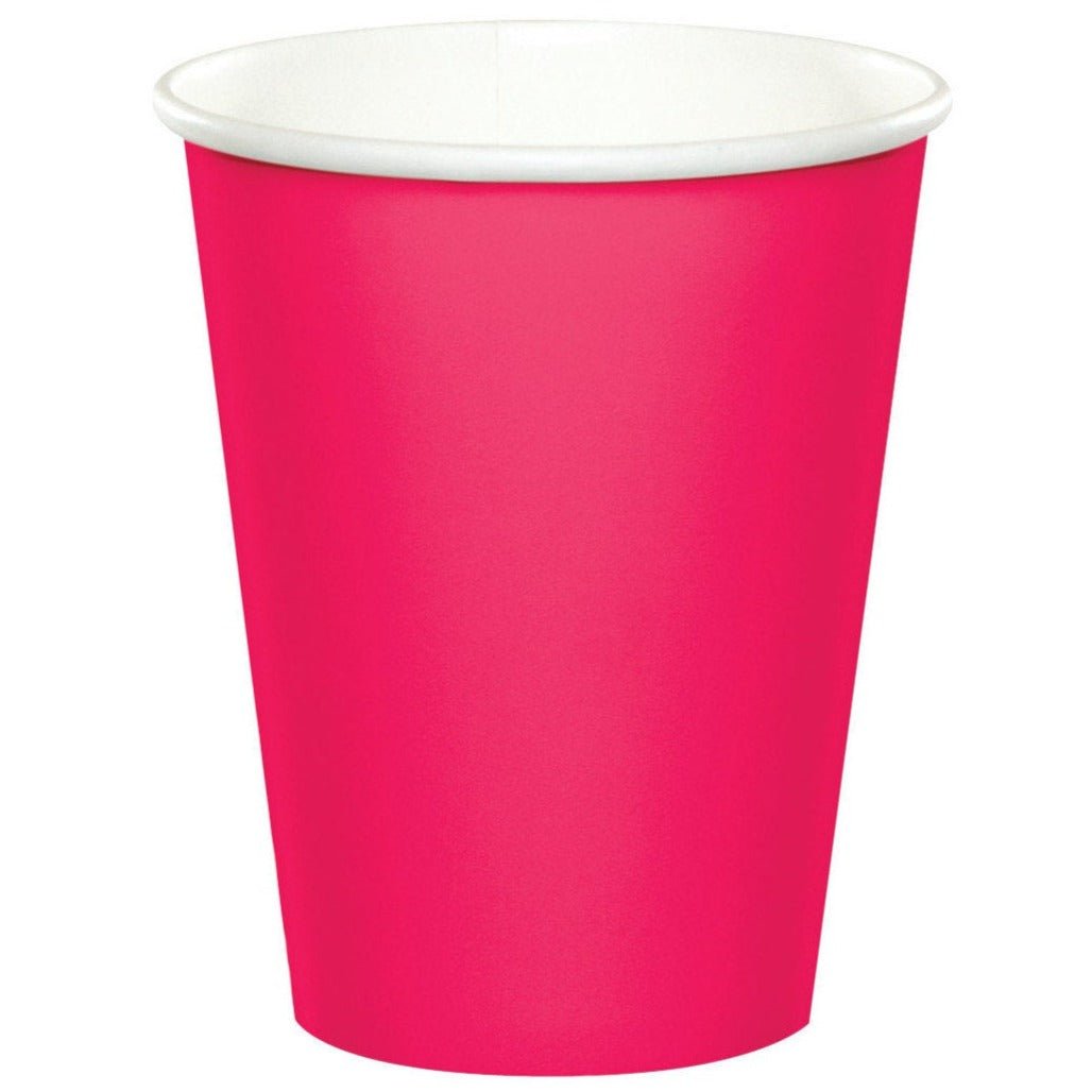 24 Magenta Pink 9oz Cups - Stesha Party