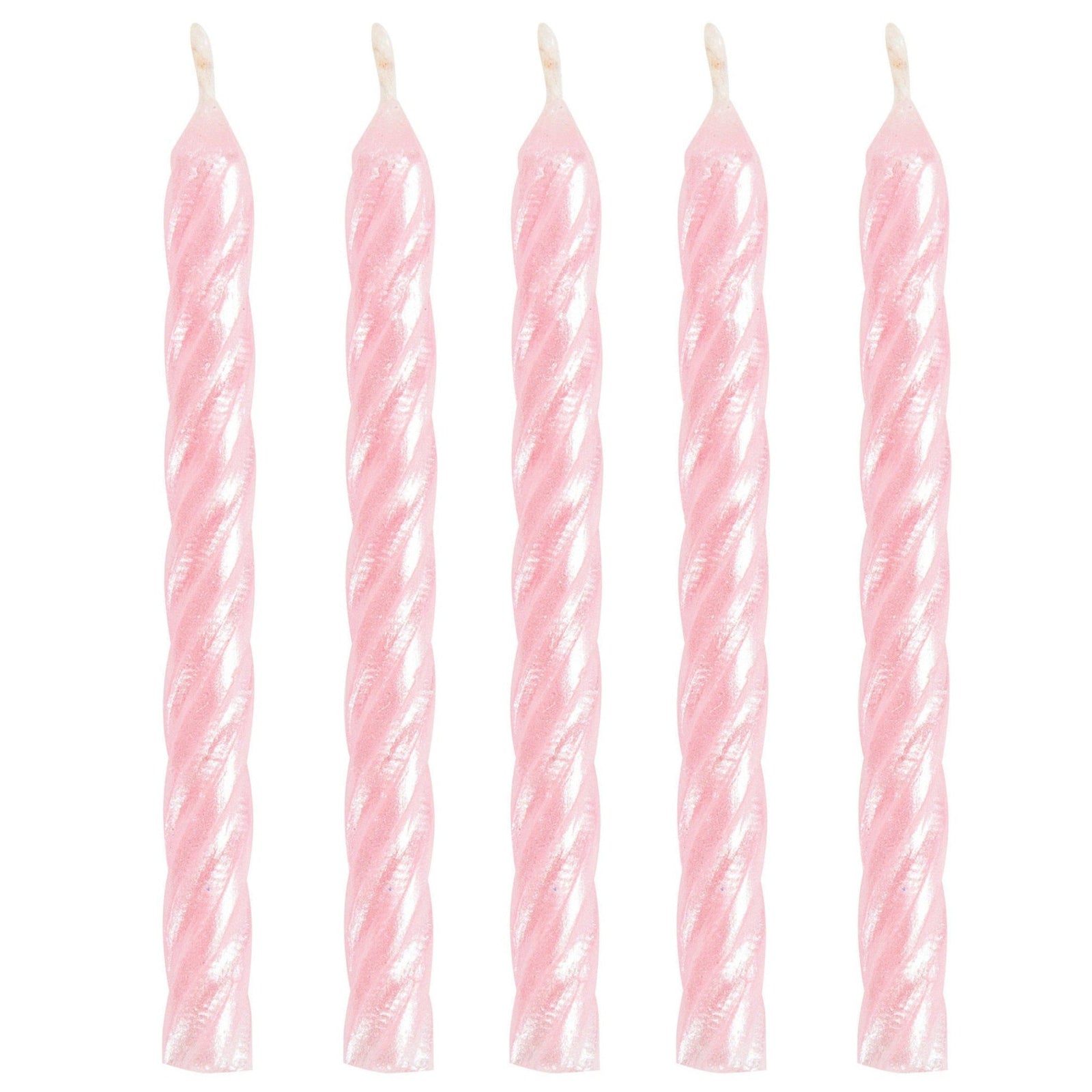 24 Pink Iridescent Party Candles - Stesha Party