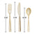 24-Set Hammered Gold Plastic Cutlery - Stesha Party