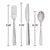 24-Set Hammered Silver Plastic Cutlery - Stesha Party