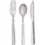 24-Set Hammered Silver Plastic Cutlery - Stesha Party