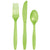 24-Set Lime Party Plain Cutlery - Stesha Party