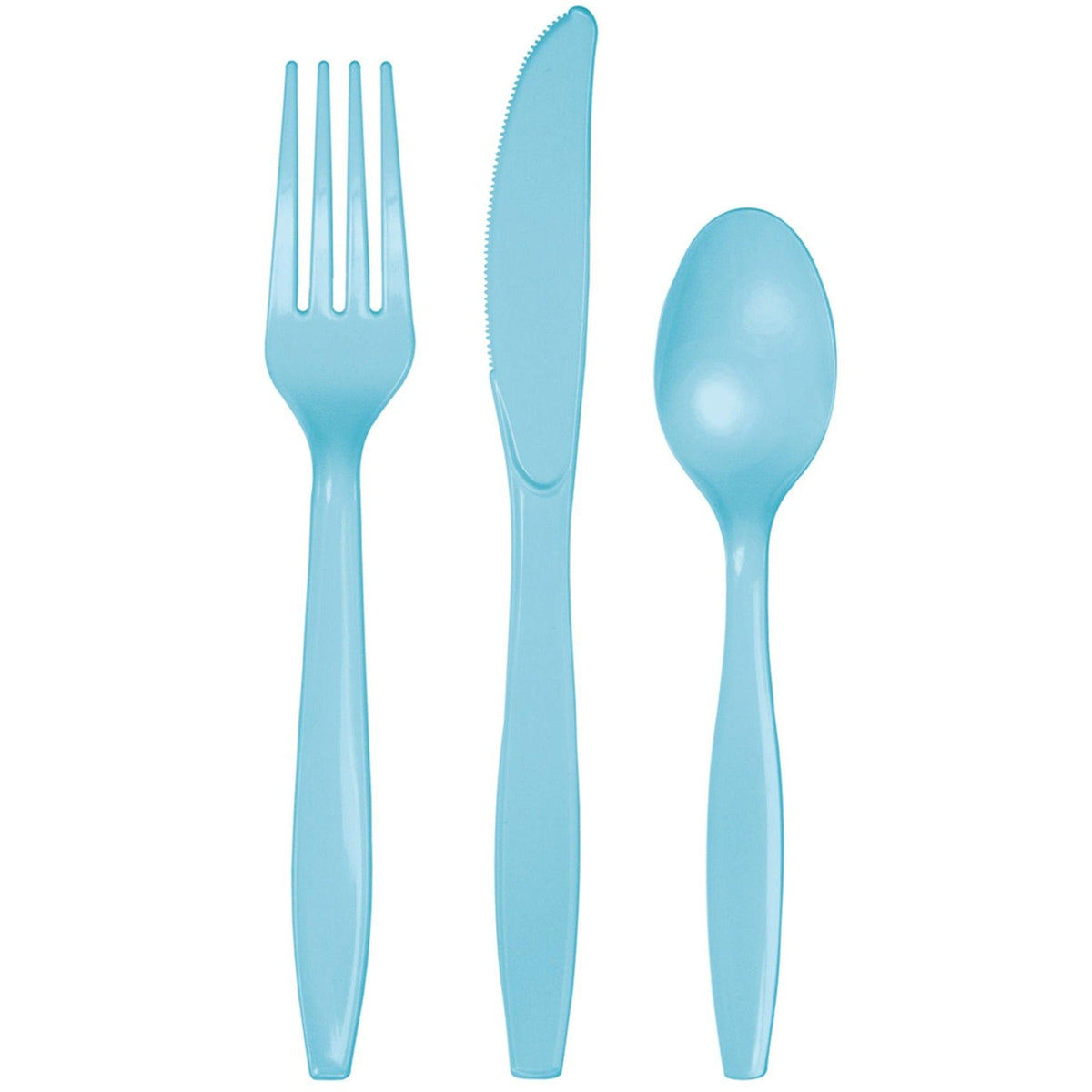 24-Set Pastel Blue Cutlery - Stesha Party