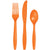 24-Set Plain Orange Cutlery - Stesha Party