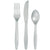 24-Set Plain Silver Cutlery - Stesha Party