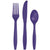 24-Set Purple Cutlery - Stesha Party