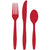 24-Set Red Cutlery - Stesha Party