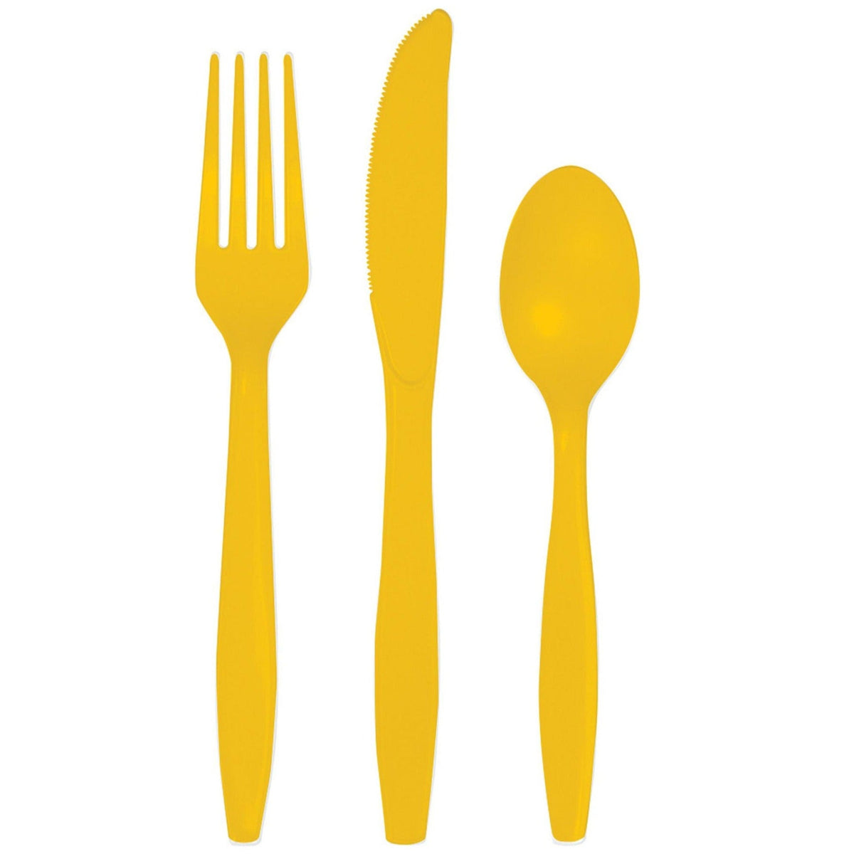 24-Set Yellow Cutlery - Stesha Party