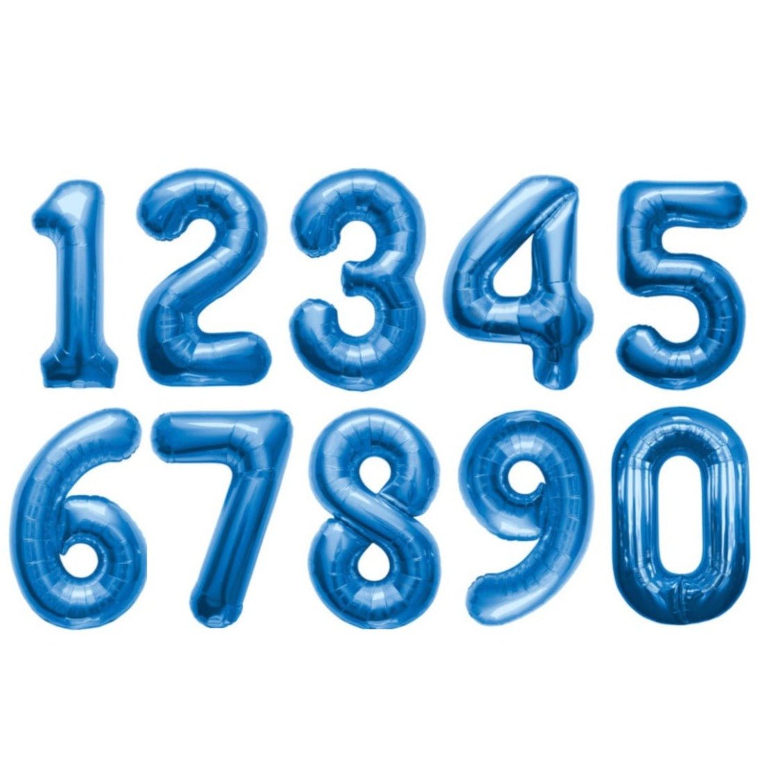 34&quot; Blue Number Balloons - Stesha Party