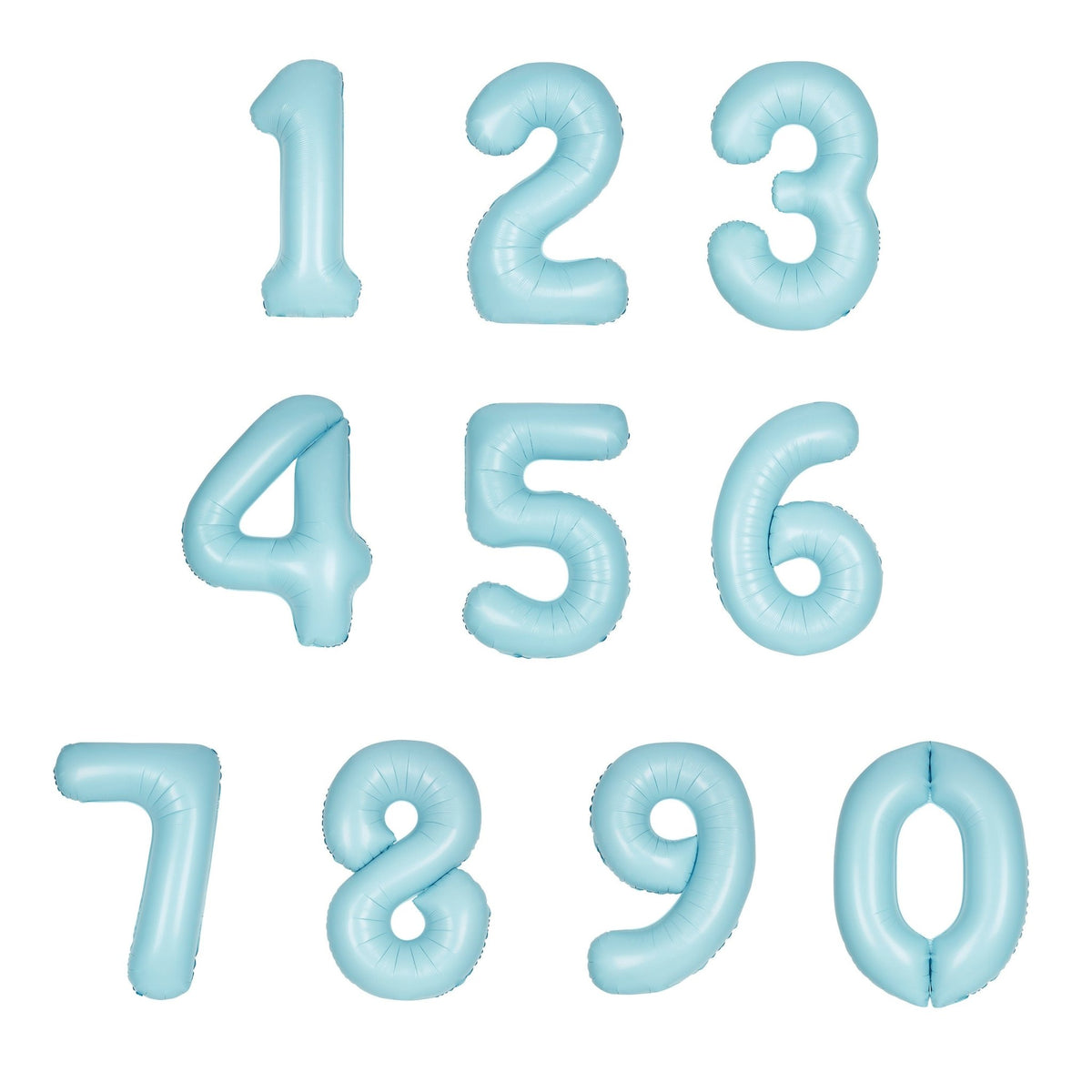 34&quot; Pastel Blue Number Balloons - Stesha Party