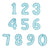 34" Pastel Blue Number Balloons - Stesha Party