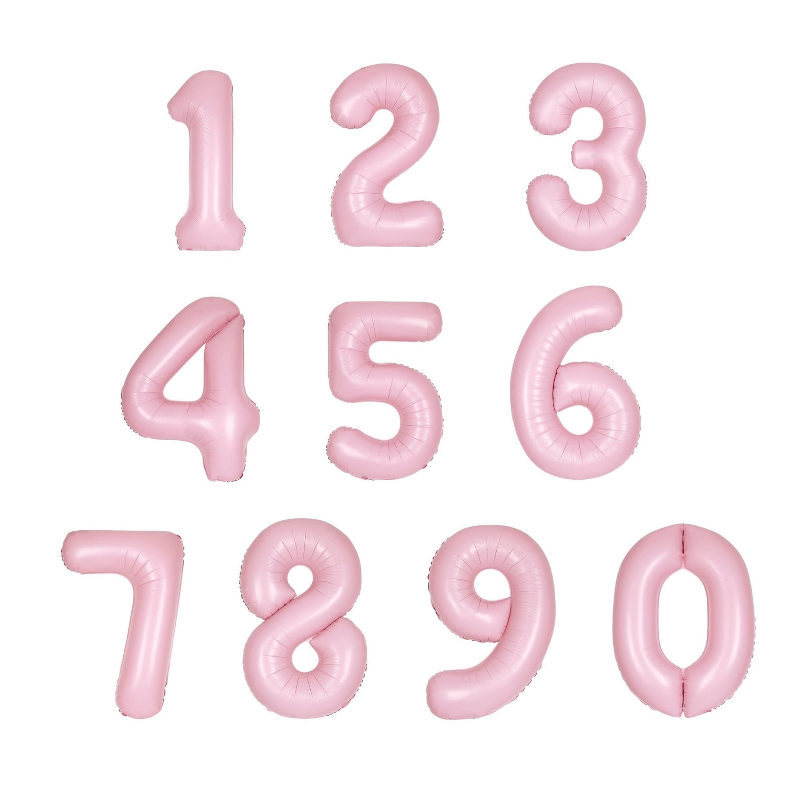 34" Pastel Pink Number Balloons - Stesha Party