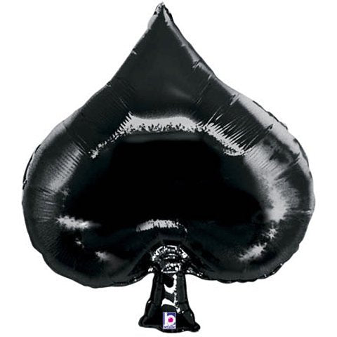 35" Black Spade Balloon - Stesha Party