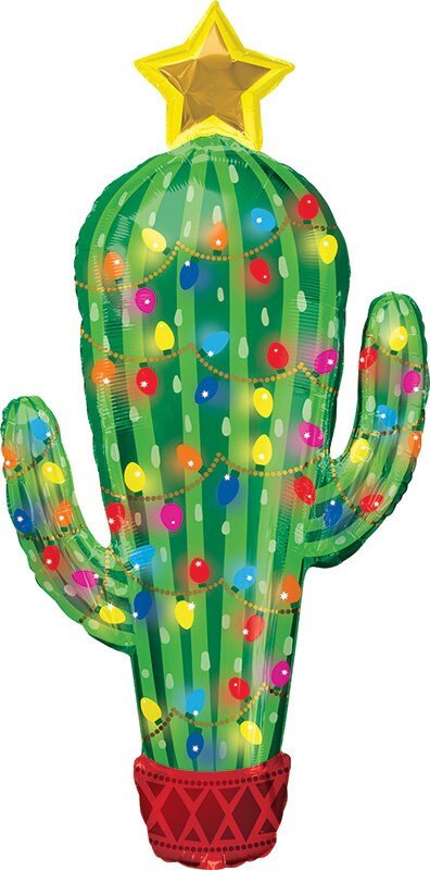 40" Christmas Cactus Balloon - Stesha Party