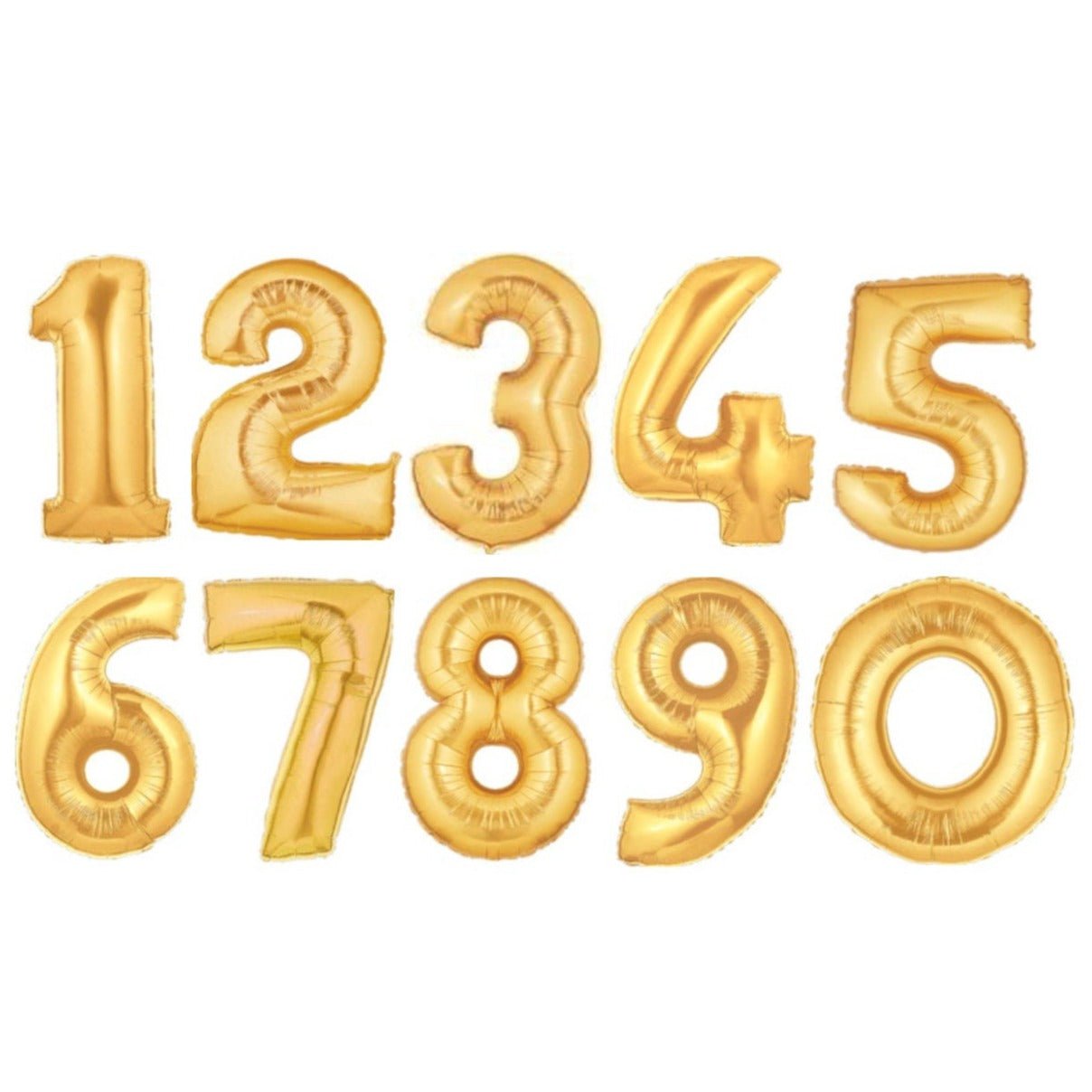 40" Gold Number Balloons - Stesha Party