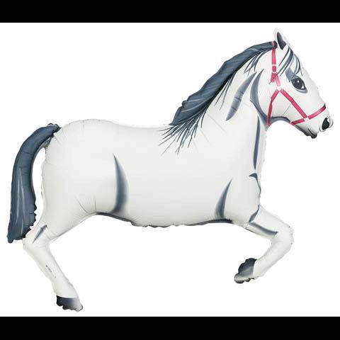 43&quot; White Horse Foil Balloon - Stesha Party