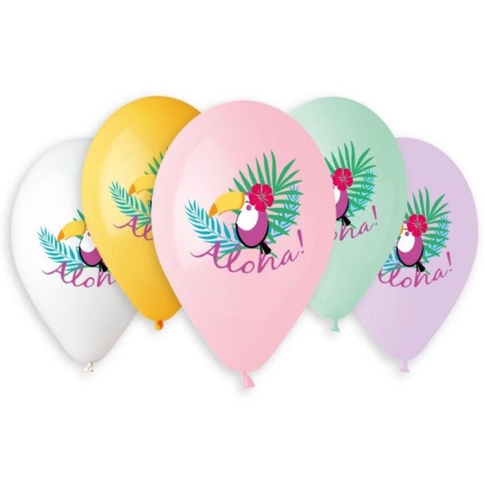 5 &quot;Aloha&quot; Party Balloons - Stesha Party