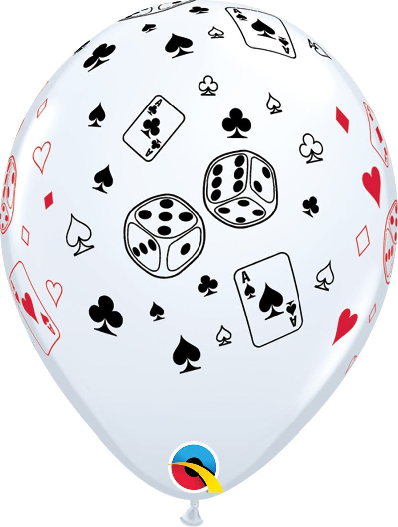 5 Casino Themed Balloons - Stesha Party