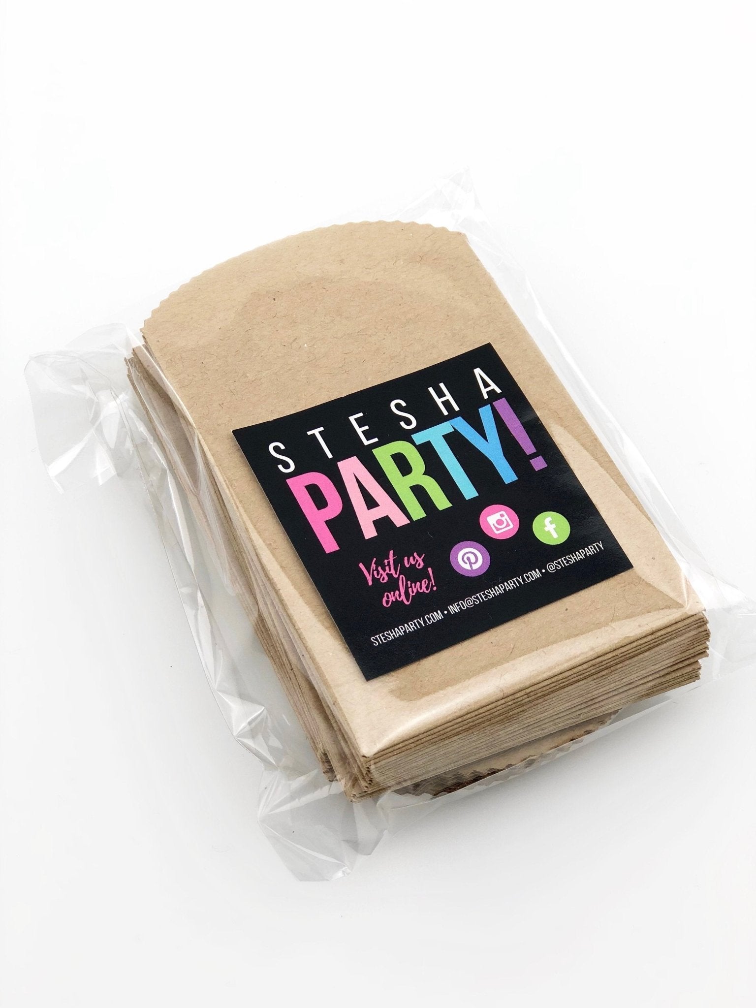 50 Mini Kraft Paper Bags - Stesha Party