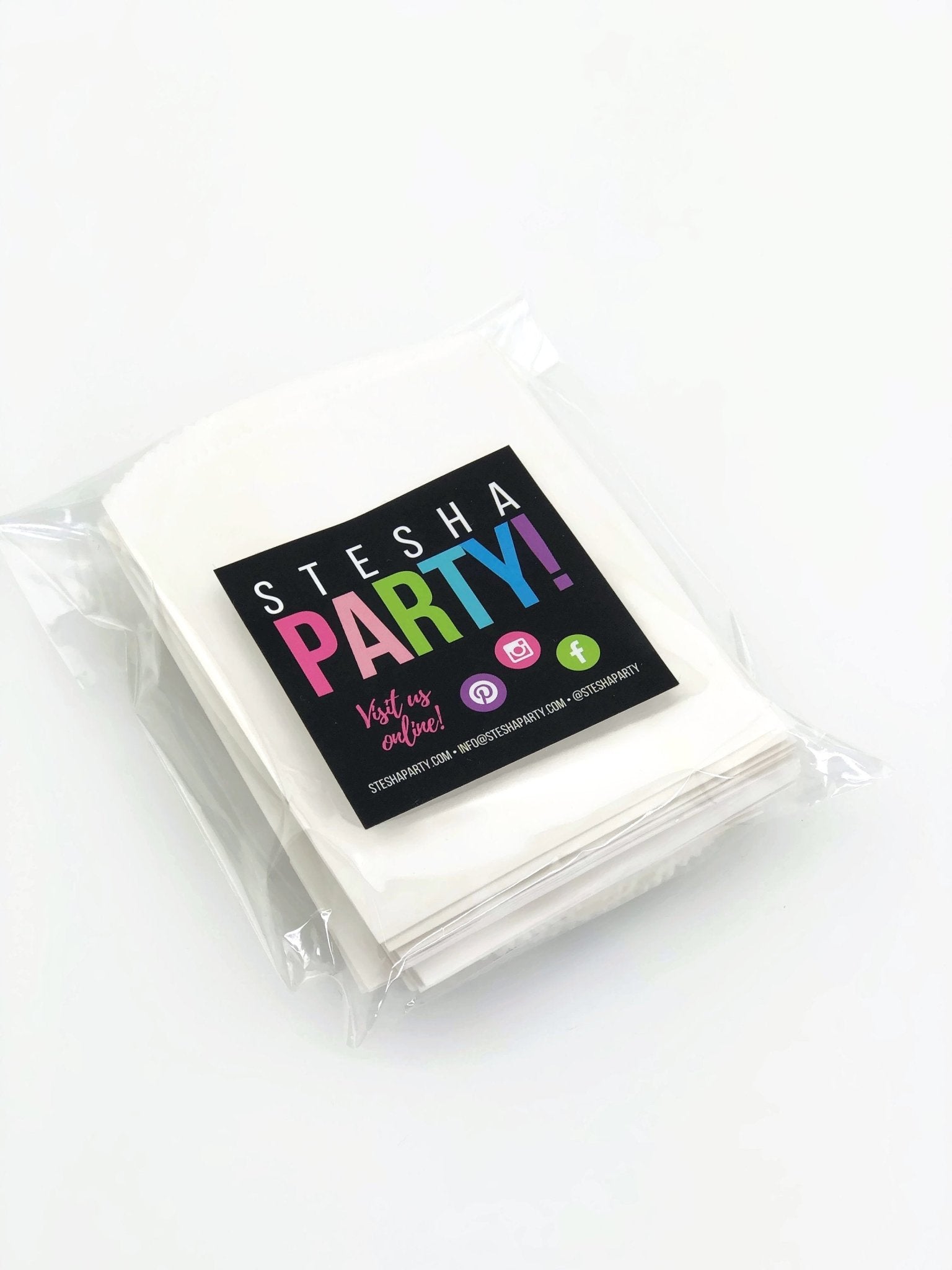 50 Mini White Paper Bags - Stesha Party