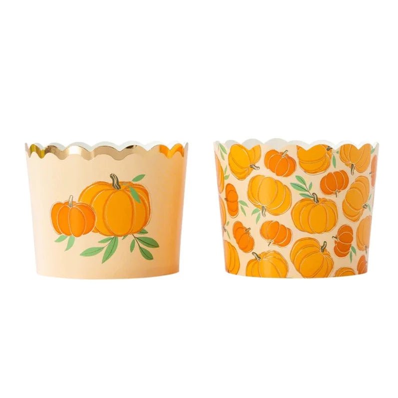 Stesha Party Halloween Cups - 12 Plastic Lids Straws Pumpkin School Harvest Party Supplies