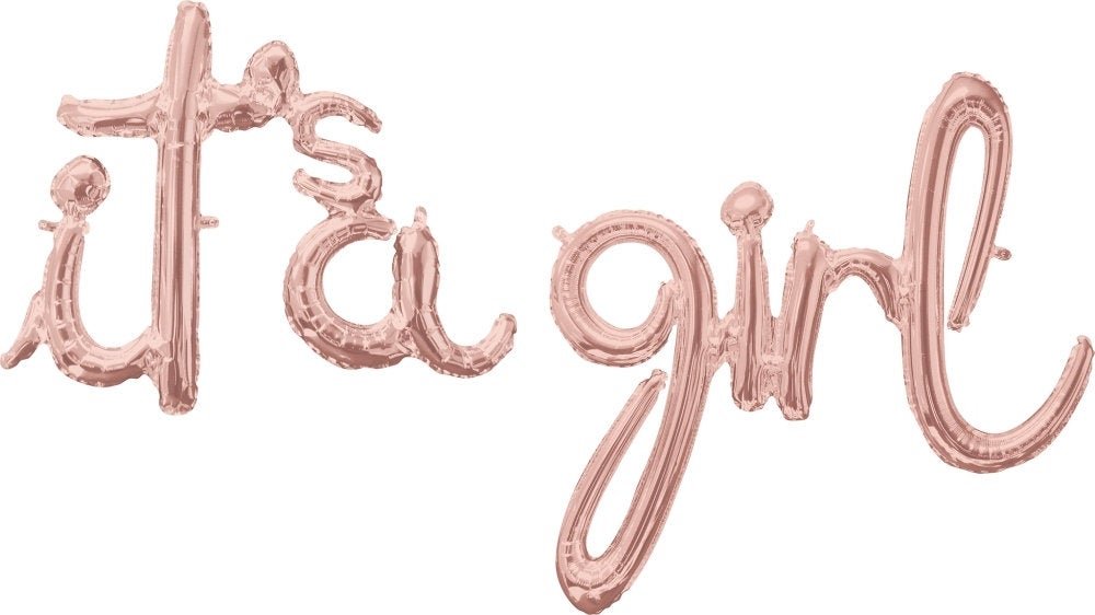 56&quot; Rose Gold It&#39;s a Girl Balloon - Stesha Party