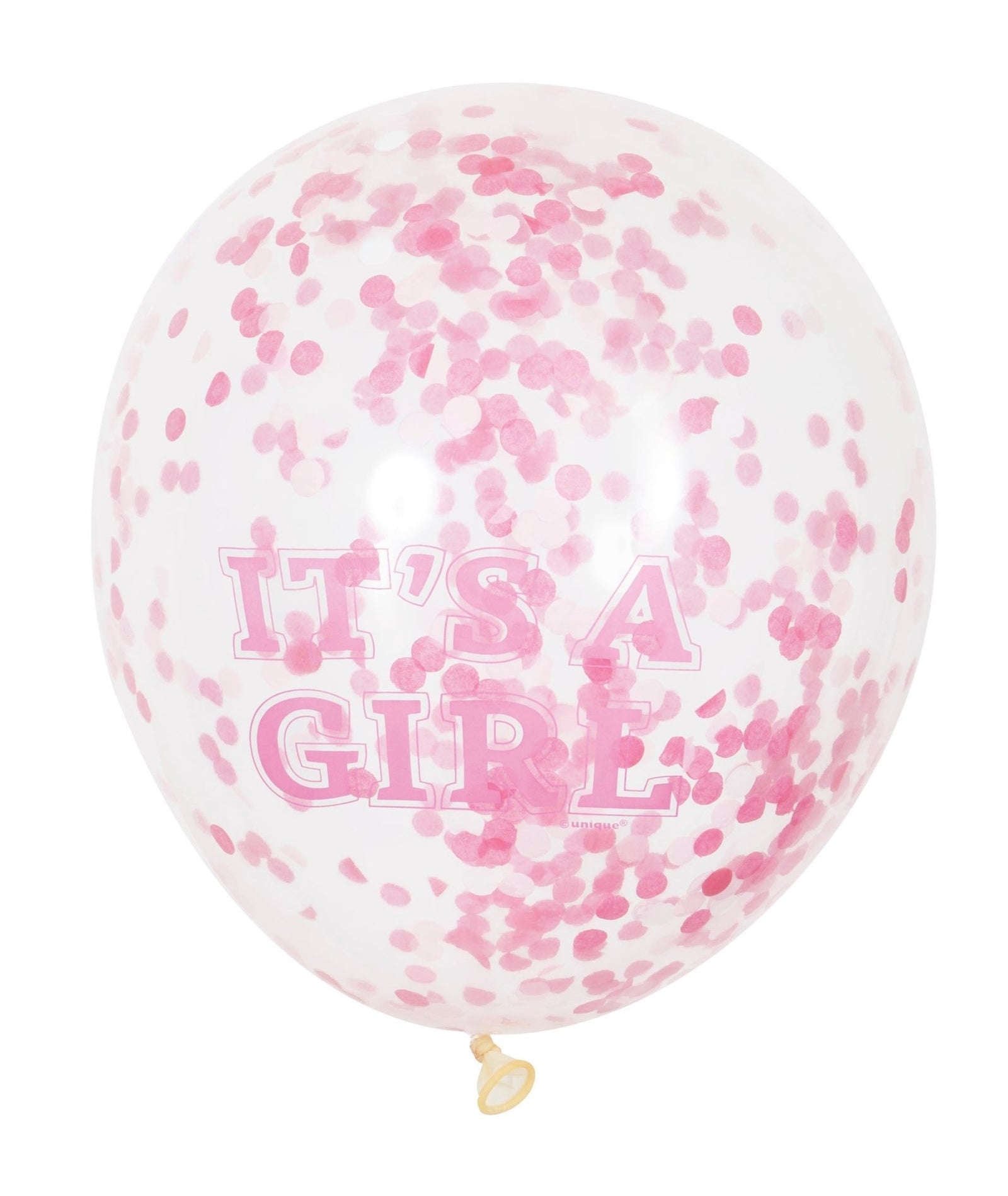 6 Confetti "It's a Girl" Balloons - Stesha Party