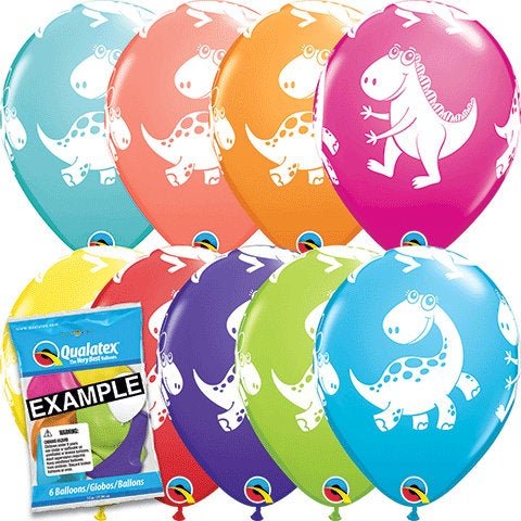 6 Dinosaur Balloons - Stesha Party