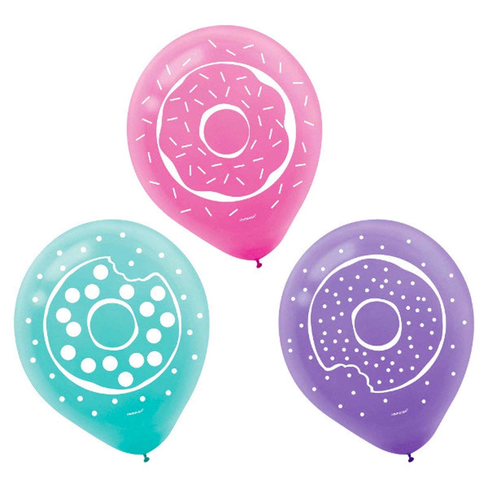 6 Donut Party Balloons - Stesha Party