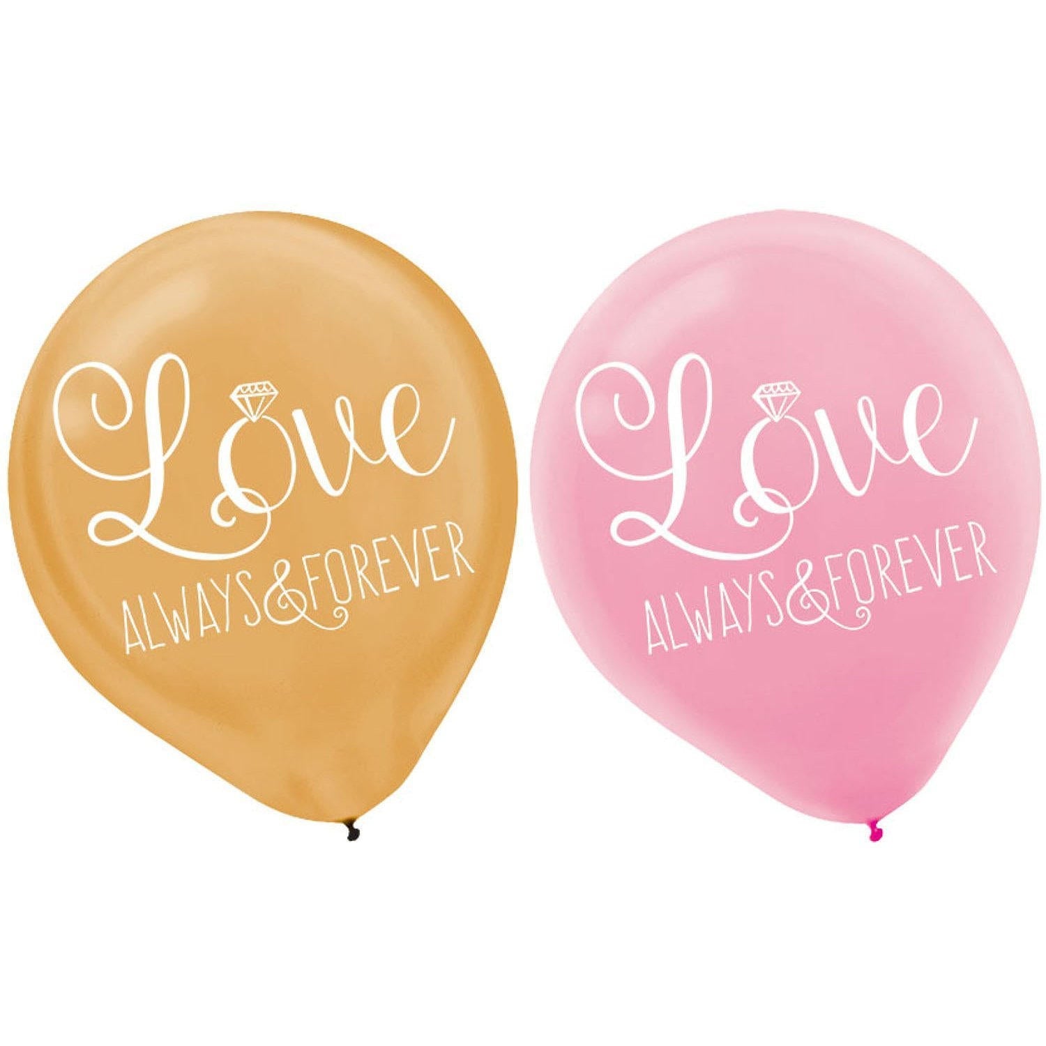 6 "Love Always and Forever" Wedding Balloons - Stesha Party